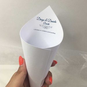 Cone com impressão interior