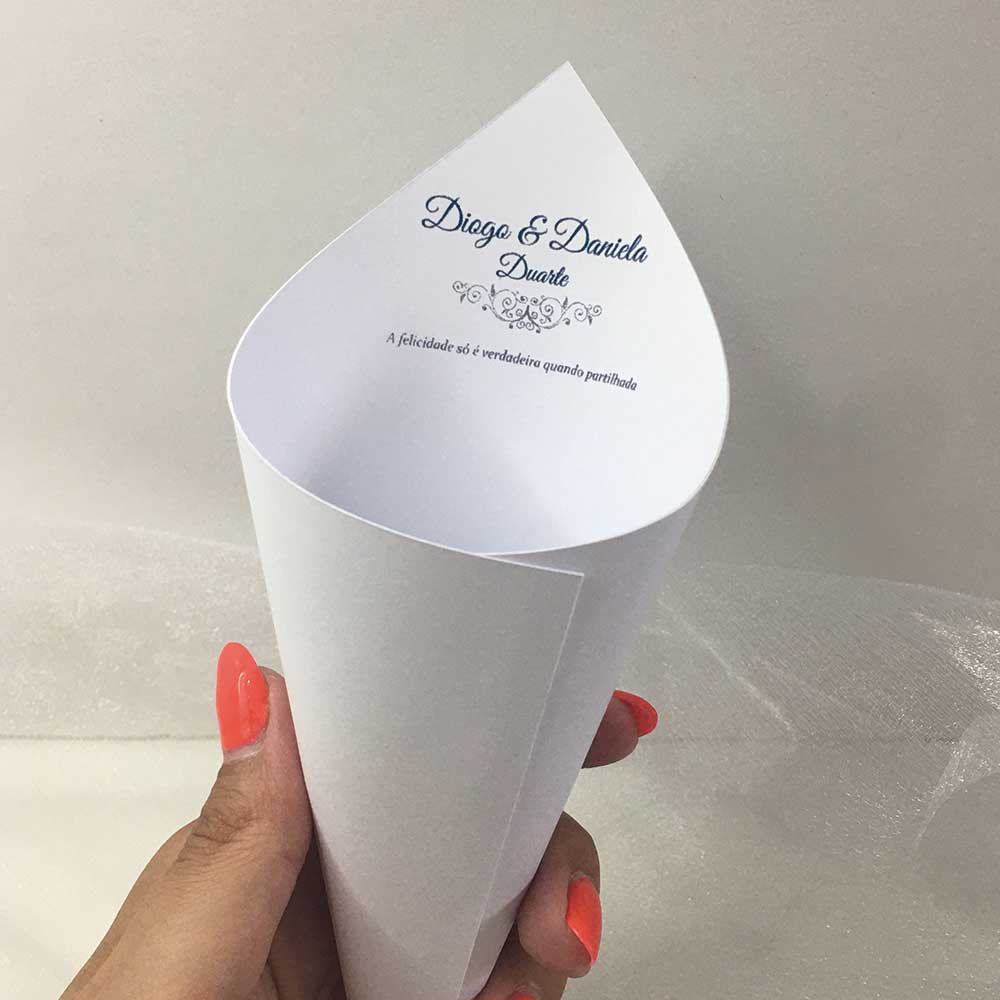 Cone com impressao interna