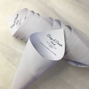 Cone com impressão interior